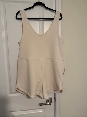 a new day Cream Sleeveless V-Neck Romper Top
